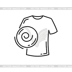 Sign on washing machine delicate spin, t-shirt - vector clip art