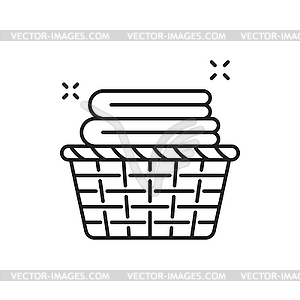 clean laundry basket clip art