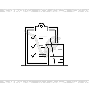 Medicine physics genetics clipboard, gmo checklist - vector EPS clipart