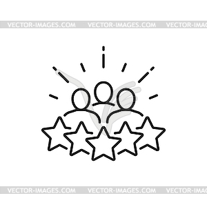 5 star award, cooperation and business recruitment - vector image