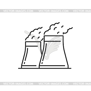 Electrical power station nuclear reactor - stock vector clipart