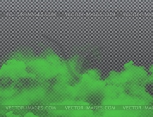 Green toxic smog, bad smell stink mist cloud dust - vector image