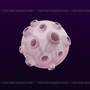 Мультяшная планета с вулканическими жерлами или кратерами - клипарт в векторе / векторное изображение