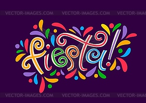 Fiesta party banner, Mexican or Spanish holiday - vector image