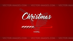 Christmas loading, candy cane Xmas load background - vector clipart / vector image