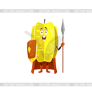 Star fruit knight, cartoon fairy tale character - vector clipart / vector image