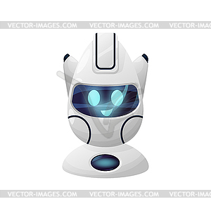 Online consultant chat bot funny robot assistant - color vector clipart