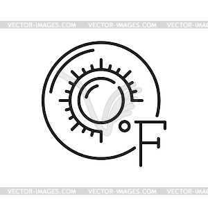 Meteorology symbol fahrenheit degree sign - vector clipart