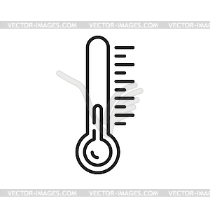 Thermometer in fridge low temperature outline sign - vector clipart