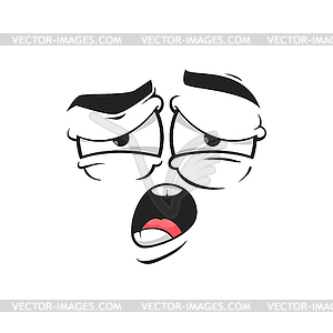 cartoon face with mouth open