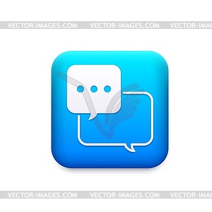 Chat messenger icon, speech bubbles and talk boxes - vector clip art