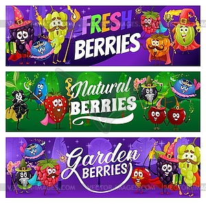 Cartoon funny berry wizard, warlock, witch, mage - vector clip art