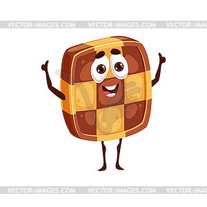 Cartoon shortbread cookie character. bakery - vector image