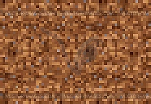 Pixel game background, cubic pixel ground or rock - vector image