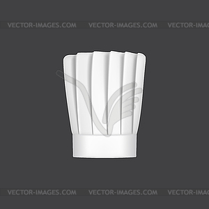 Реалистичная шляпа шеф-повара, кепка повара или колпак пекаря - изображение в векторе / векторный клипарт