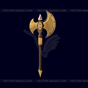 Magic cartoon axes hatchets spears and lances Vector Image