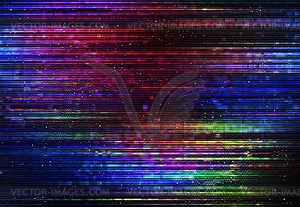 Glitch effect digital color distortion screen - vector image