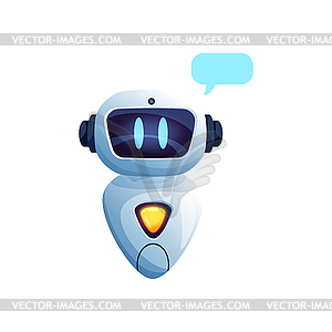 Friendly smiling chatbot ai robot helper - vector clipart / vector image