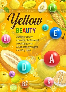 Color rainbow diet yellow day - vector image