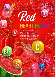 Color rainbow diet red day vitamins - vector clipart