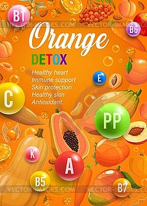 Color rainbow diet orange day food - vector clipart