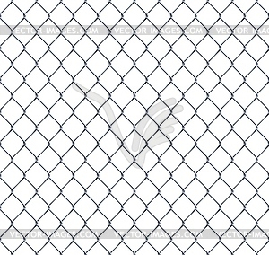 Rabitz chain-link fence pattern, metal steel grid - vector image