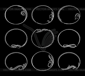 Винтажный некролог, бордюры, рамки для ритуальных услуг - клипарт в векторе / векторное изображение
