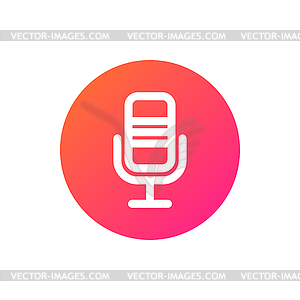 Microphone button, voice assistant, smart speaker - vector clipart