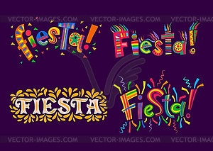 Fiesta party of Mexican, Spanish or Latin carnival - vector image