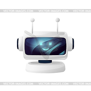 Talkbot chatterbot virtual online support chatbot - vector clipart