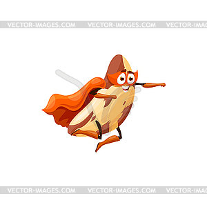 Superhero bean with spots emoji emoticon character - vector clipart