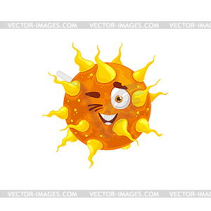 Мультипликационный вирус, микроб или патогенный символ - изображение в векторе / векторный клипарт