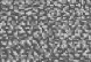 Cubic pixel game, grey rock stones, rubble gravel - vector clipart