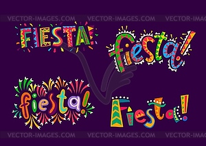 Fiesta party, Mexican, Spanish and Latin holiday - vector clip art