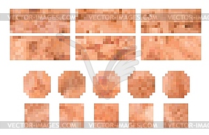 Censorship, censure blur pixel bars mosaic effect - vector image