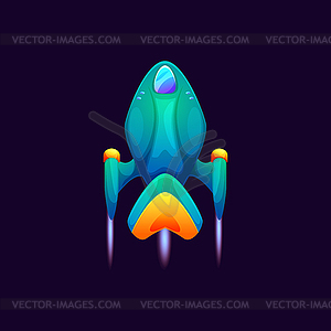 Starship rocketship kids toy, spacecraft spaceship - vector clipart / vector image