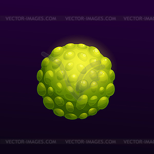 Galaxy planet with green outgrowth, space galaxy - vector clipart