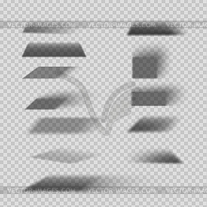 Square and rectangle box shadow effects - vector image