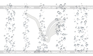 Шипящие подводные пузырьки, содовая, вода или кислород - стоковый клипарт