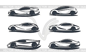 Futuristic car, supercar vehicle, super automobile - vector clipart / vector image