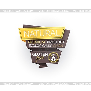 Natural gluten free product icon - vector image