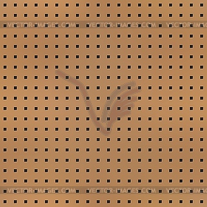 Peg board with square holes, seamless pattern - vector image