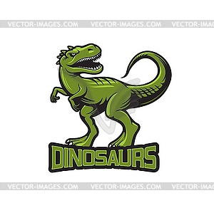 Tyrannosaur dinosaur raptor mascot of sport team - vector clipart