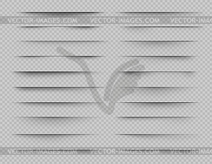 Realistic overlay transparent shadow shade effects - vector clip art
