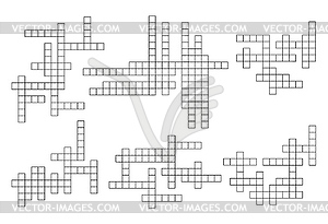 Crossword game grid, cross word puzzle template - vector EPS clipart