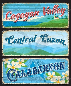 Luzon, Calabarzon, Cagayan, Philippines provinces - vector EPS clipart