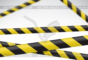 Realistic caution tape, security barrier stripe - vector clip art