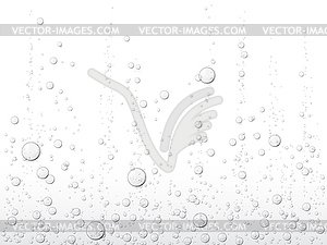 Реалистичный фон пузырьков газировки, шипение воды - векторное изображение EPS