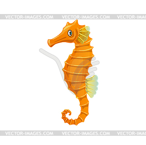 Vector Drawing and Paint Cute Cartoon Seahorse. Educational Game for Kids.  Vector Illustration with Cartoon Style Funny Sea Animal Ilustração do Vetor  - Ilustração de linha, educacional: 153519182