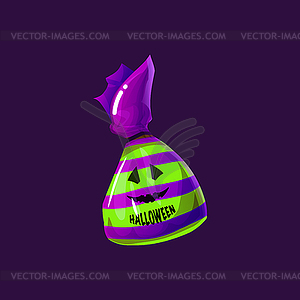 Choco sweets chocolate candy, ghost on foil wrap - royalty-free vector image